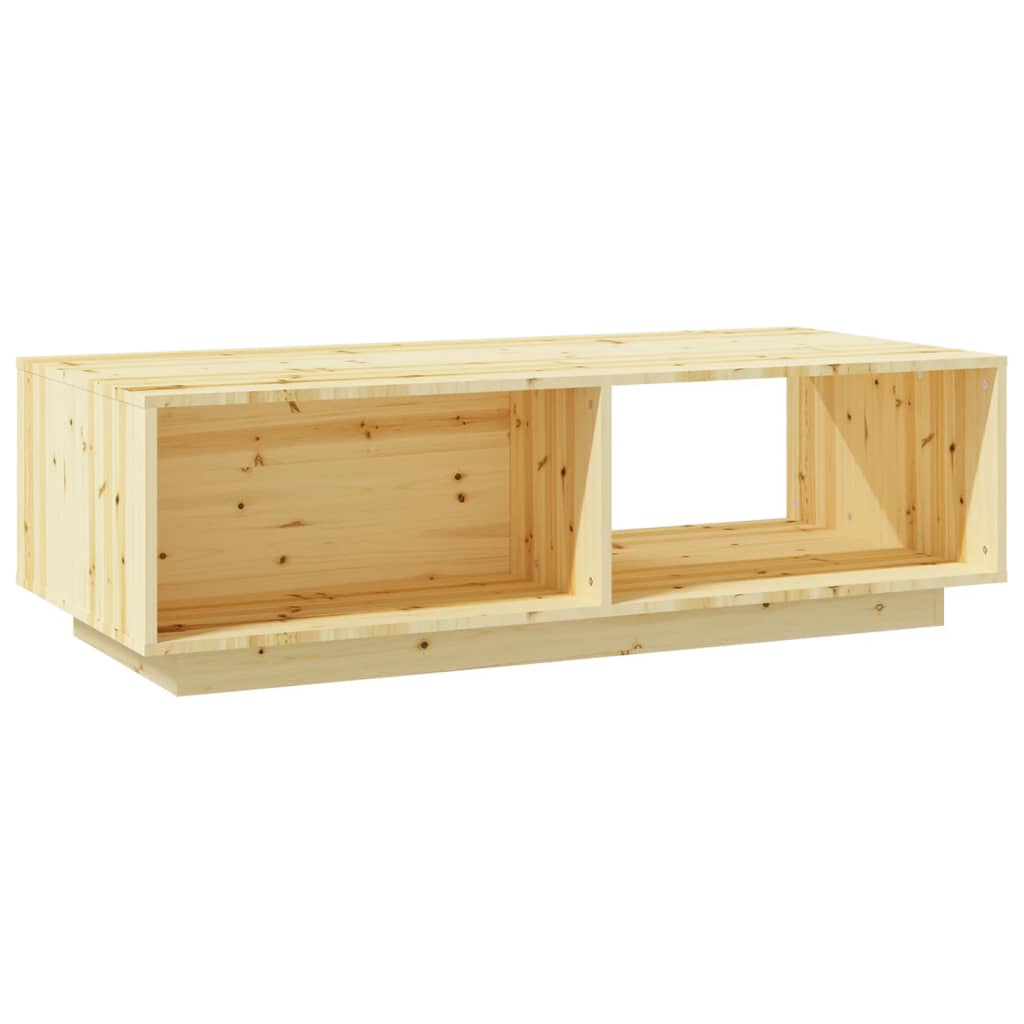 Tavolino da Salotto 110x50x33,5 cm in Legno Massello di Abete - homemem39