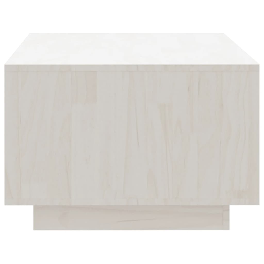 Tavolino da Salotto Bianco 110x50x33,5cm Legno Massello di Pino - homemem39