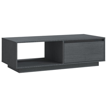 Tavolino da Salotto Grigio 110x50x33,5cm Legno Massello di Pino - homemem39