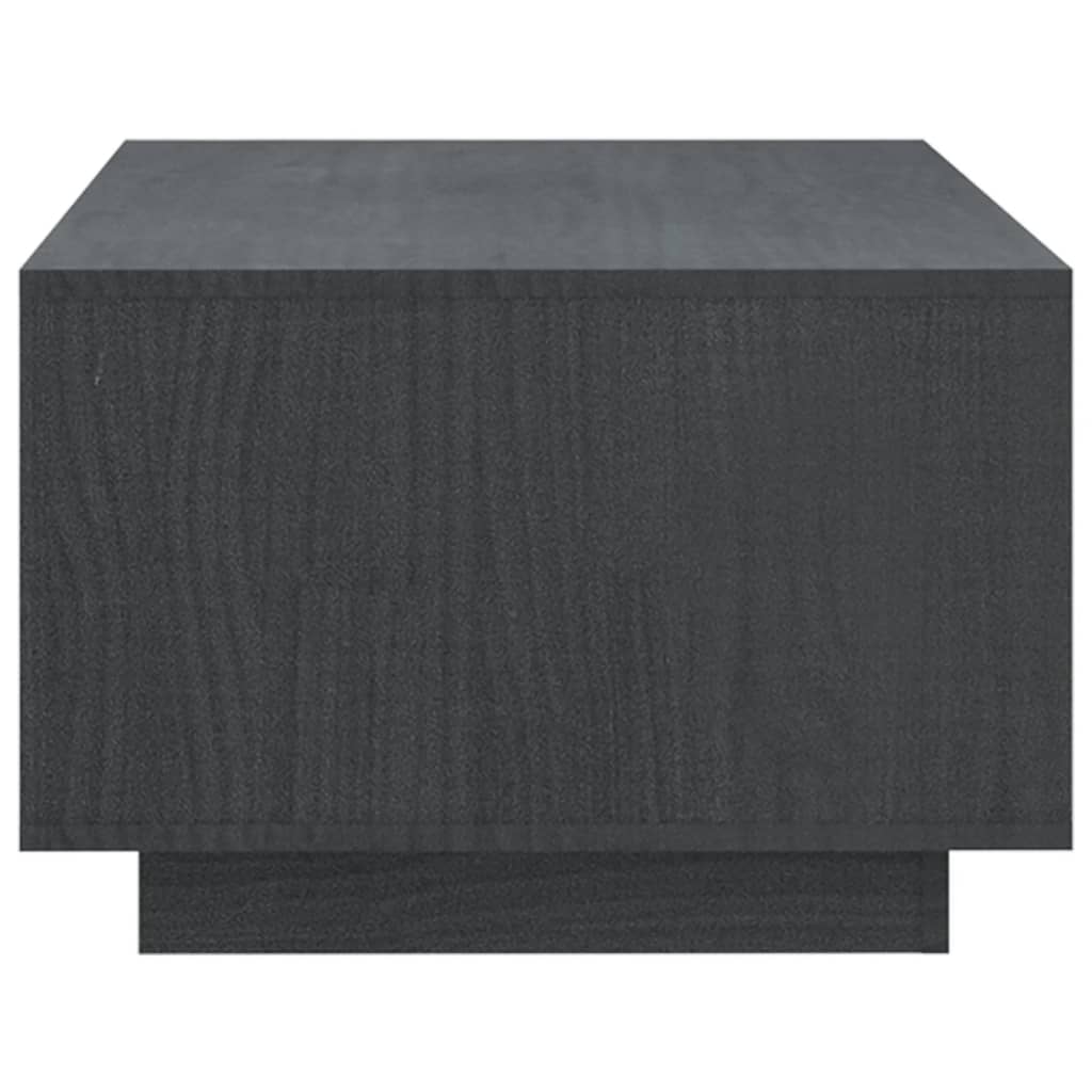 Tavolino da Salotto Grigio 110x50x33,5cm Legno Massello di Pino - homemem39