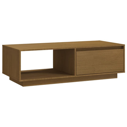 Tavolino da Salotto Miele 110x50x33,5 cm Legno Massello di Pino - homemem39