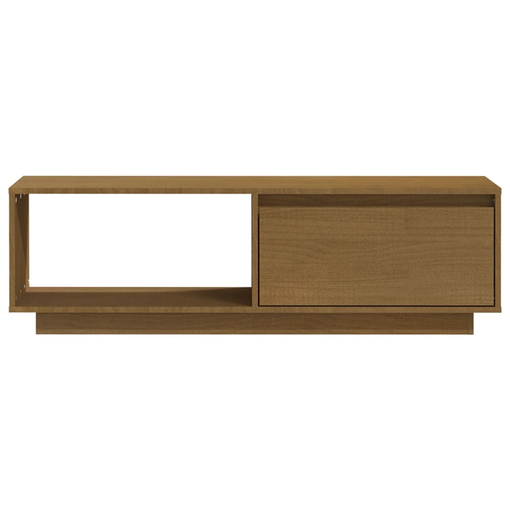 Mobile Porta TV Marrone Miele 110x30x33,5 cm in Legno di Pino - homemem39