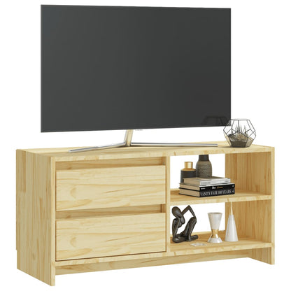 Mobile Porta TV 80x31x39 cm in Legno Massello di Pino - homemem39