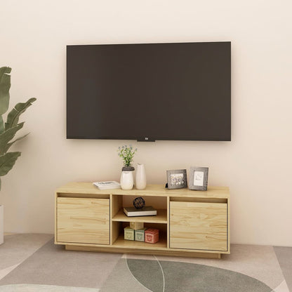 Mobile Porta TV 110x30x40 cm in Legno Massello di Pino - homemem39