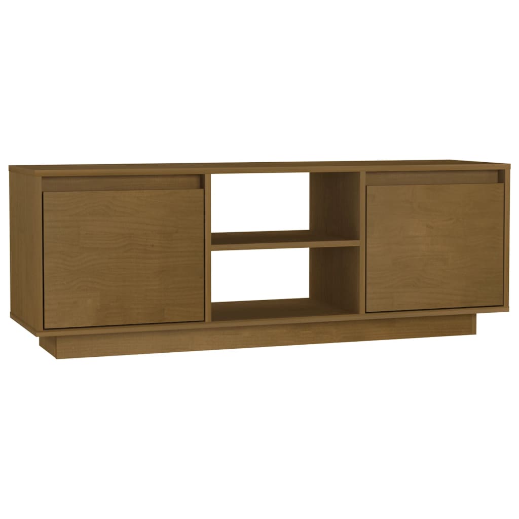 Mobile Porta TV Marrone Miele 110x30x40 cm in Legno di Pino - homemem39