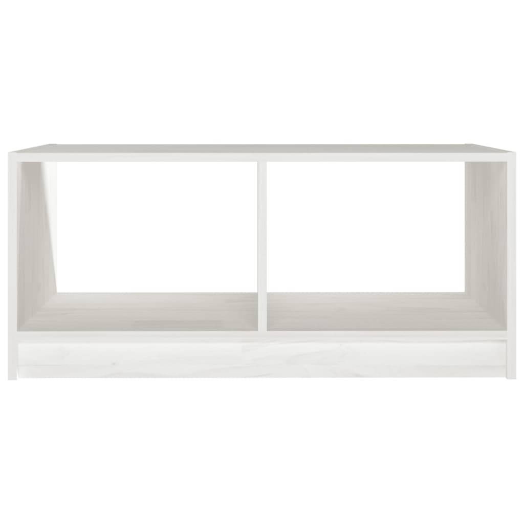 Tavolino da Salotto Bianco 75x50x33,5 cm Legno Massello di Pino - homemem39