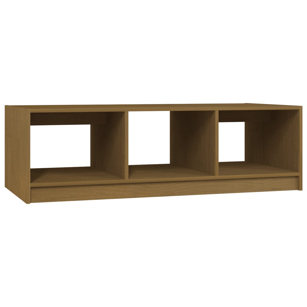 Tavolino da Salotto Miele 110x50x34 cm Legno Massello di Pino - homemem39