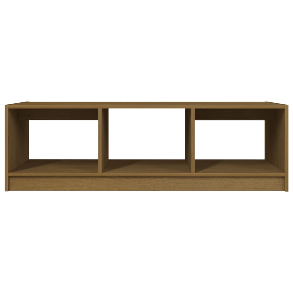 Tavolino da Salotto Miele 110x50x34 cm Legno Massello di Pino - homemem39