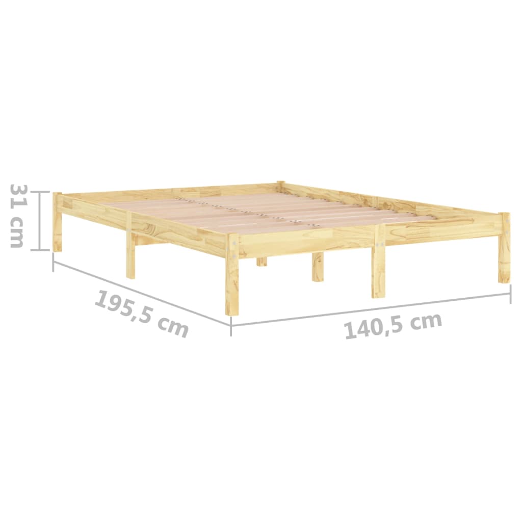 Giroletto Legno Massello 135x190 cm 4FT6 Double - homemem39