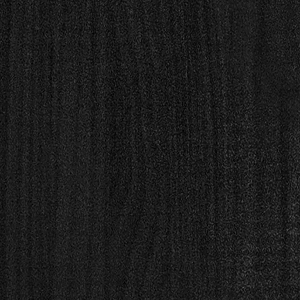 Giroletto Nero in Legno Massello di Pino 140x190 cm - homemem39
