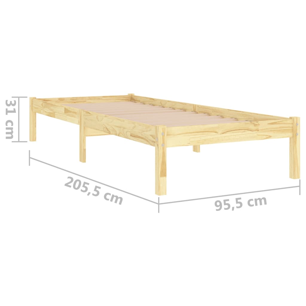 Giroletto in Legno Massello di Pino 90x200 cm - homemem39