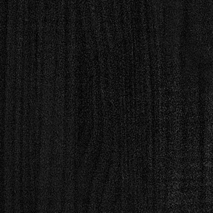 Giroletto Nero in Legno Massello di Pino 100x200 cm - homemem39