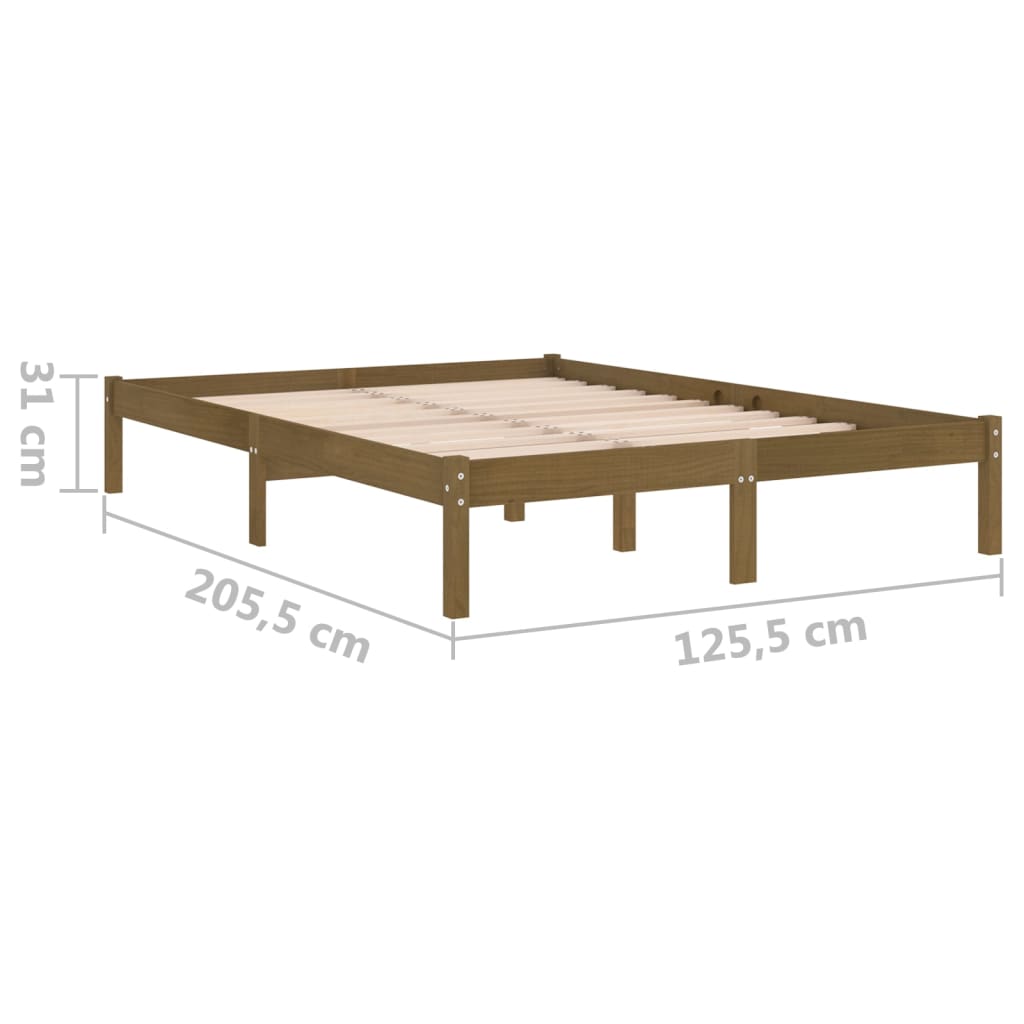 Giroletto Marrone Miele in Legno Massello di Pino 120x200 cm - homemem39