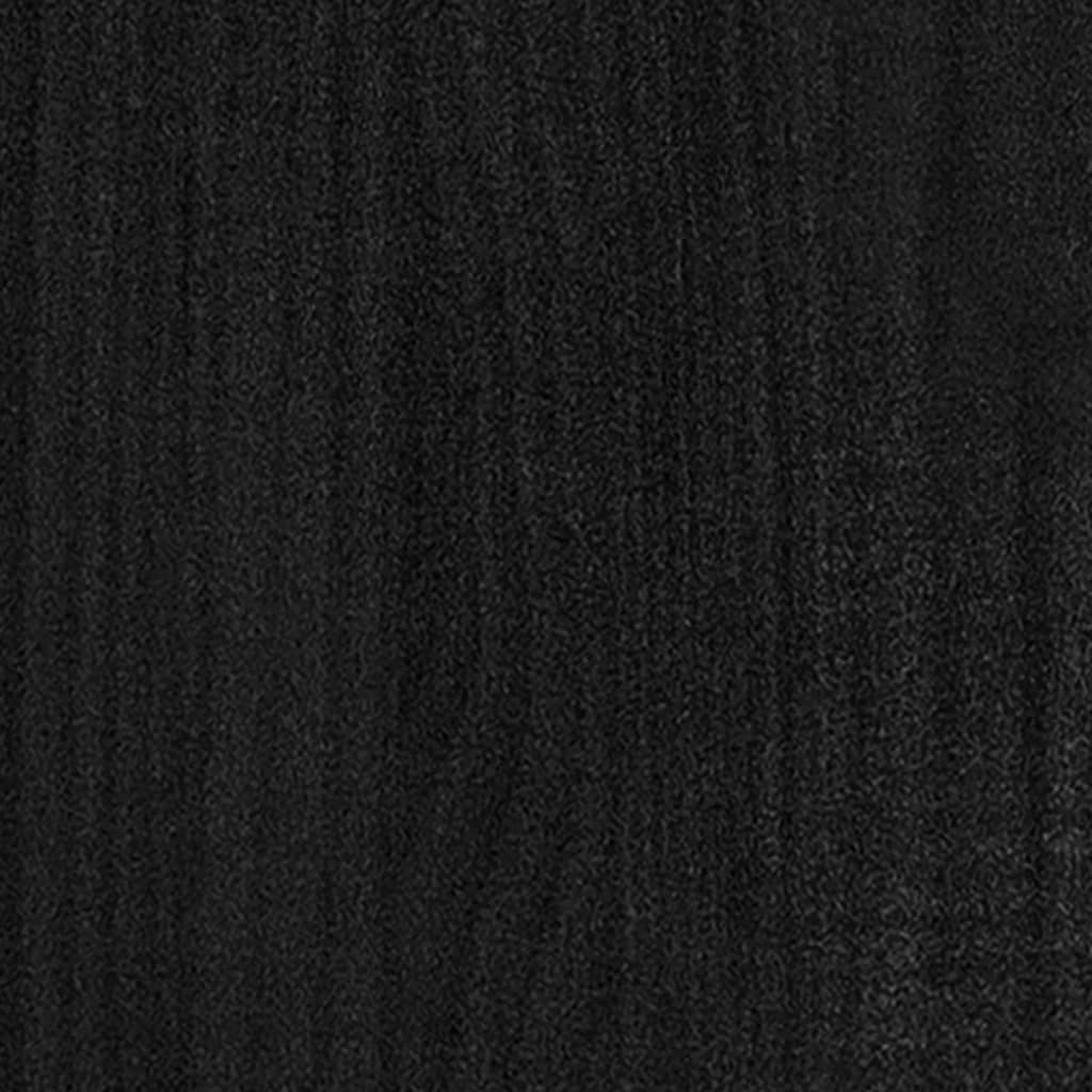 Giroletto Nero in Legno Massello 150x200 cm 5FT King Size - homemem39