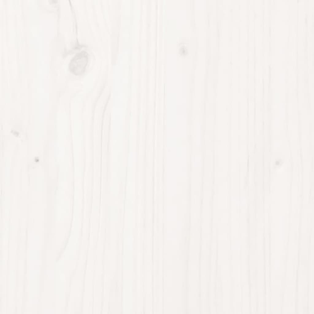 Giroletto Bianco in Legno Massello di Pino 90x190 cm UK Single - homemem39