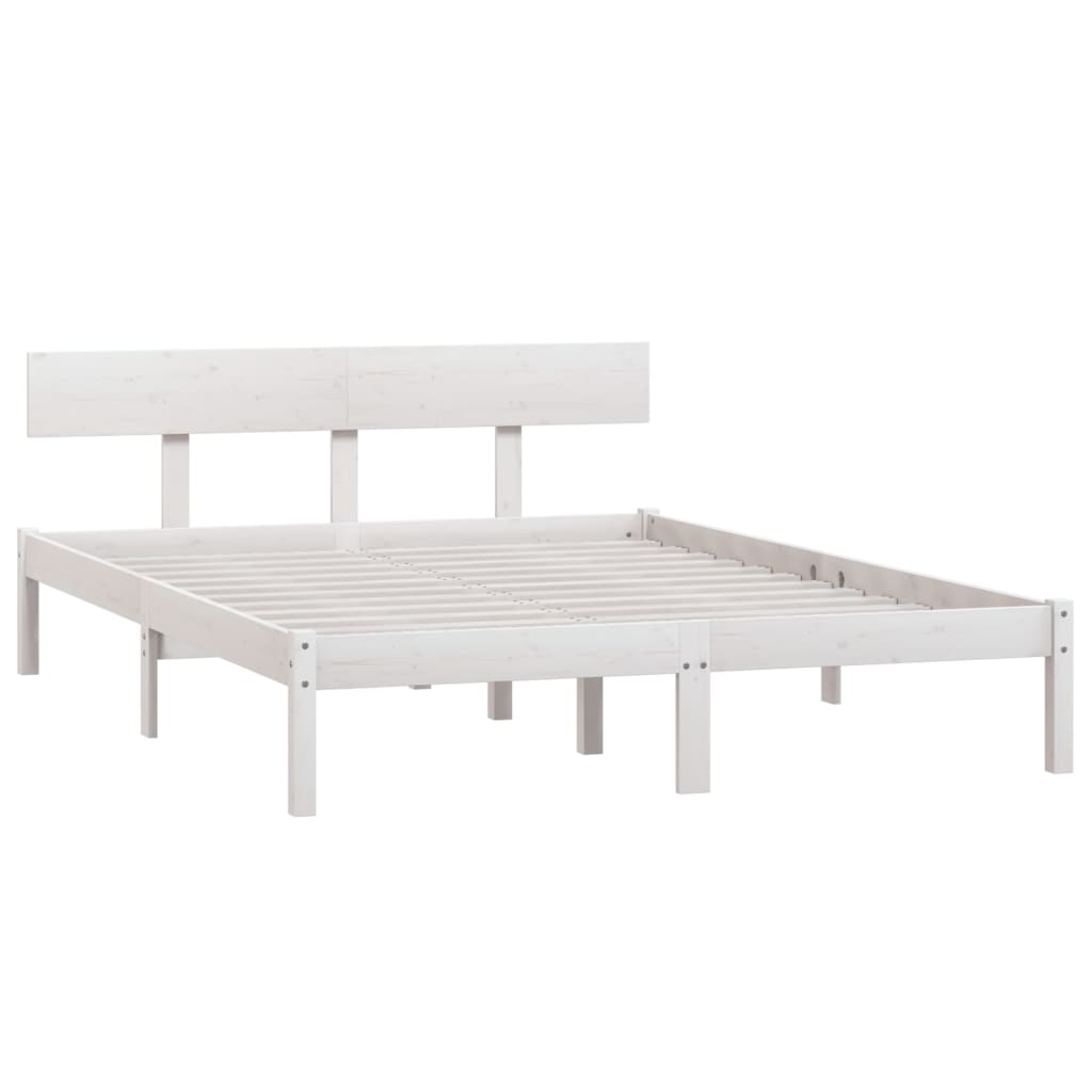 Giroletto Bianco in Legno Massello di Pino 120x190 cm UK Doppio - homemem39