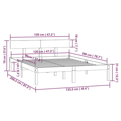 Giroletto in Legno Massello di Pino 120x200 cm - homemem39