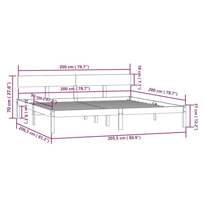 Giroletto in Legno Massello di Pino 200x200 cm - homemem39