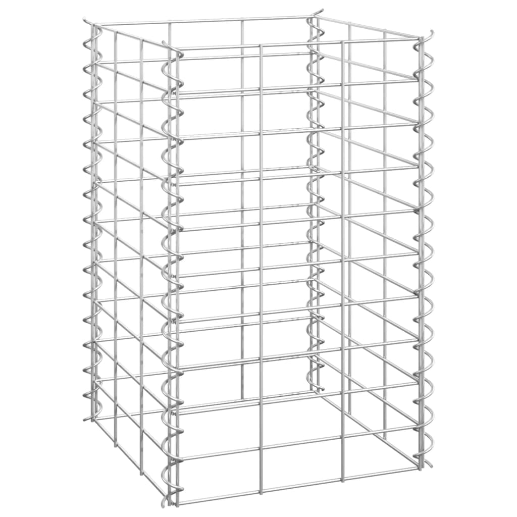 Fioriere Rialzate a Gabbione 3 pz 30x30x50 cm in Ferro - homemem39