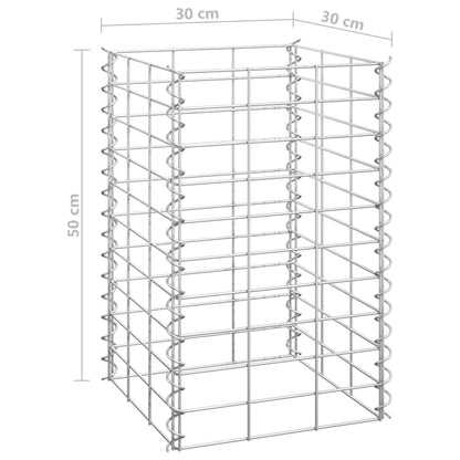 Fioriere Rialzate a Gabbione 3 pz 30x30x50 cm in Ferro - homemem39