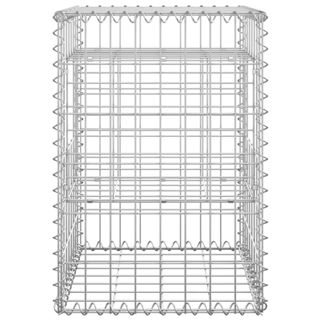 Cesti a Gabbione a Torre 2 pz 40x40x60 cm in Ferro - homemem39