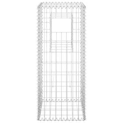 Cesti a Gabbione a Torre 2 pz 40x40x100 cm in Ferro - homemem39