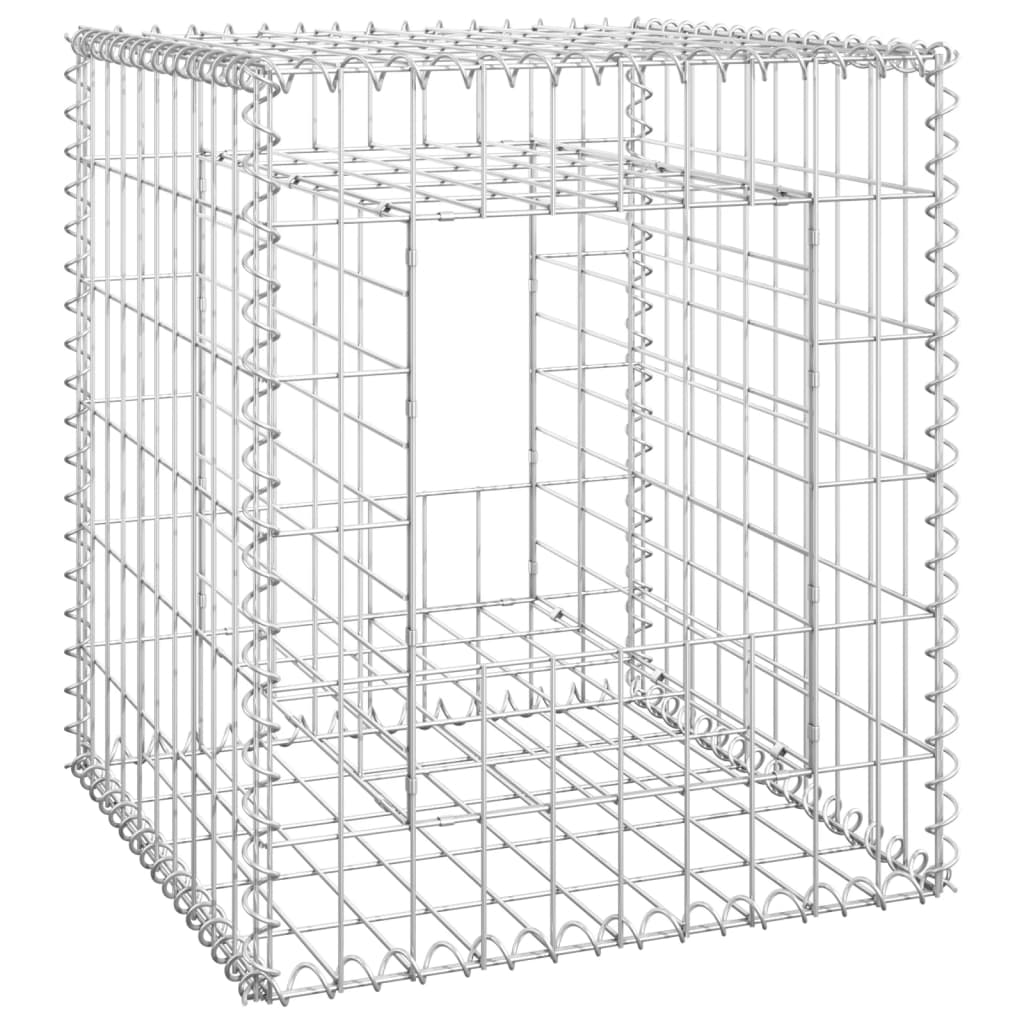 Cesti a Gabbione a Torre 2 pz 50x50x60 cm in Ferro - homemem39