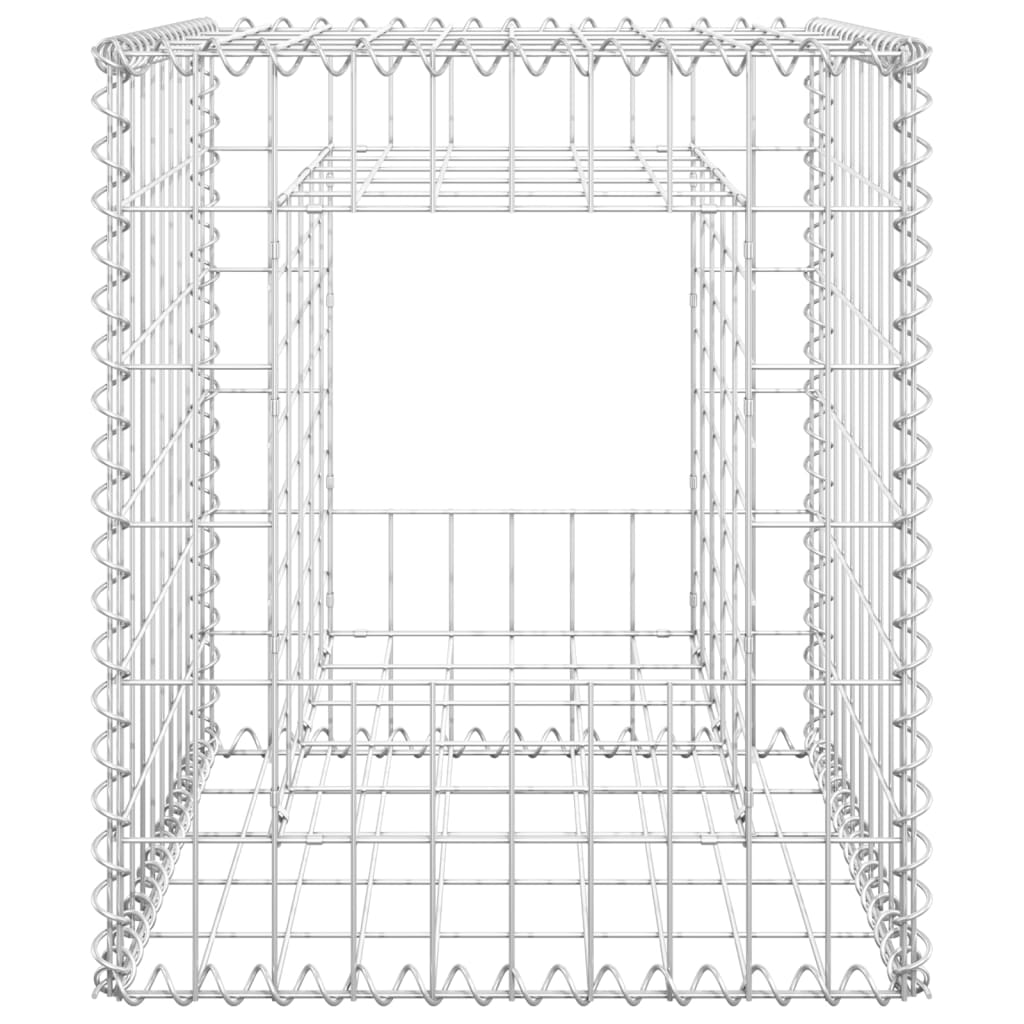 Cesti a Gabbione a Torre 2 pz 50x50x60 cm in Ferro - homemem39