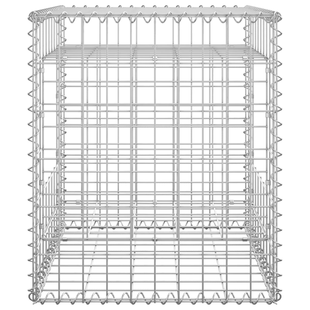 Cesti a Gabbione a Torre 2 pz 50x50x60 cm in Ferro - homemem39