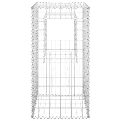 Cesto a Gabbione a Torre 50x50x100 cm in Ferro - homemem39