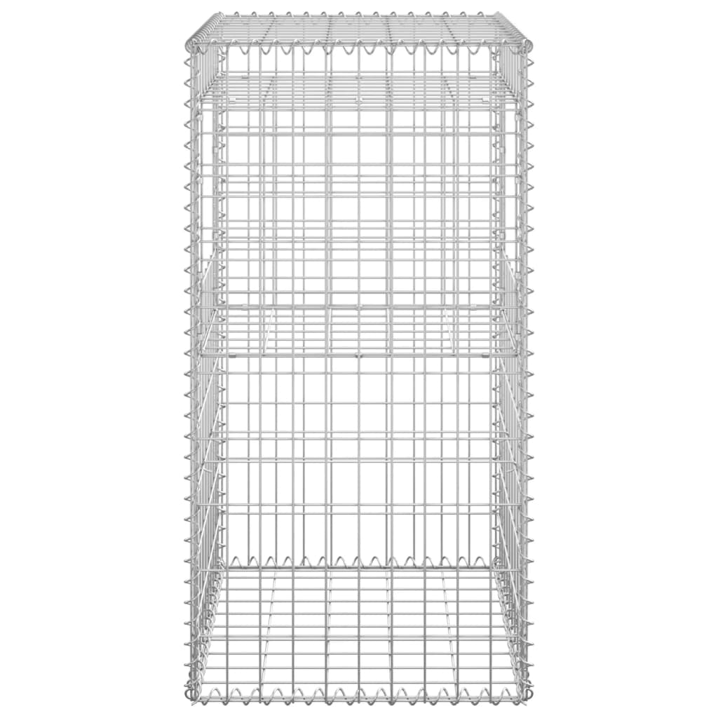 Cesto a Gabbione a Torre 50x50x100 cm in Ferro - homemem39