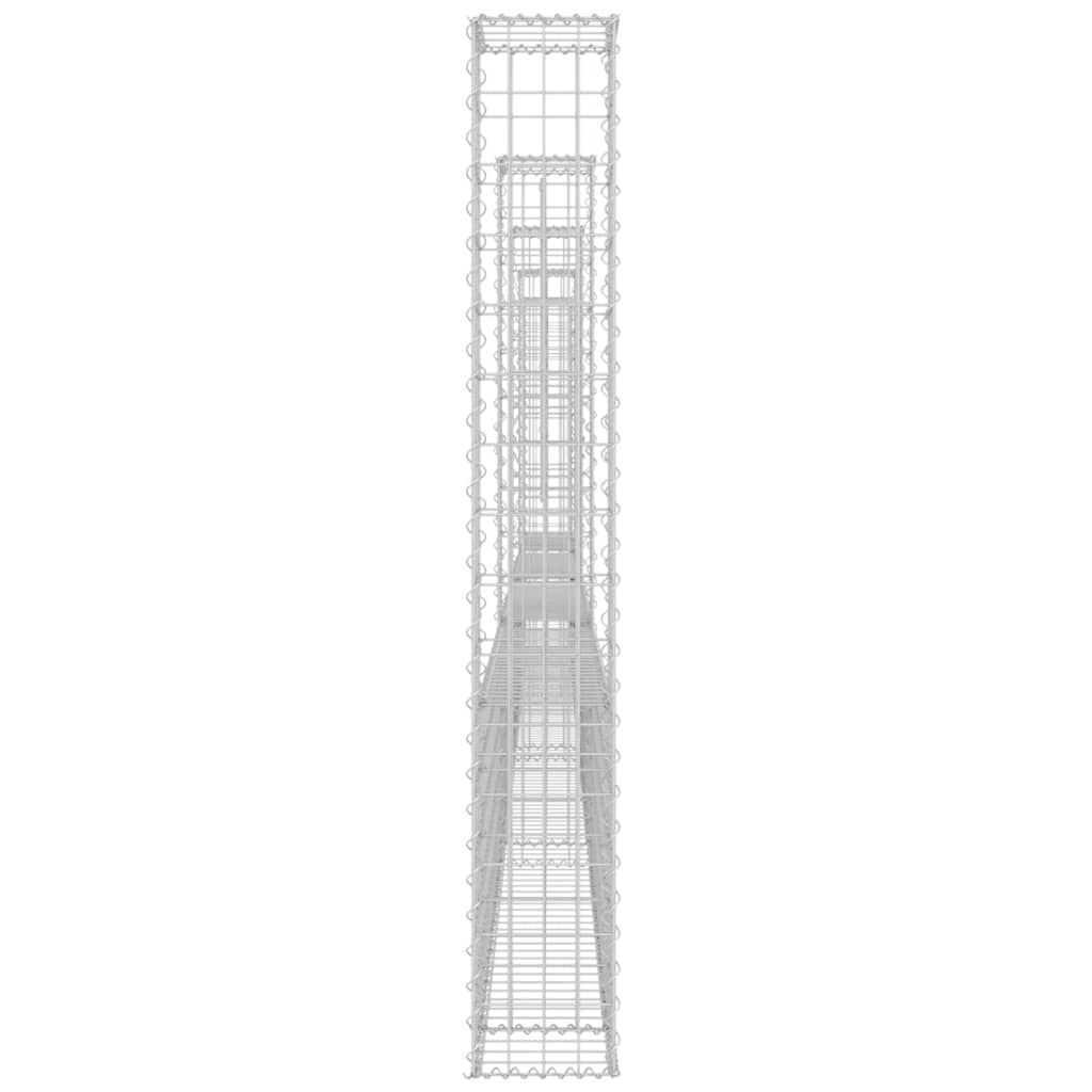 Cesto Gabbione a U con 5 Pali in Ferro 500x20x150 cm - homemem39