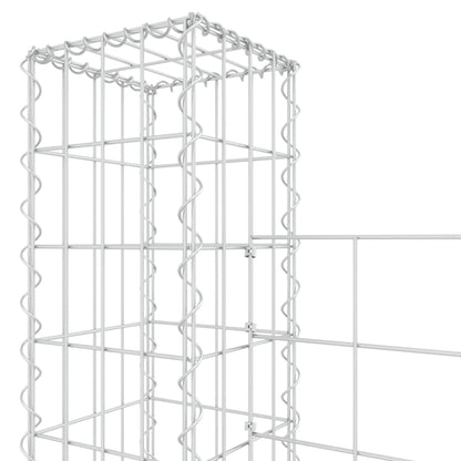 Gabbione a U con 6 Pali in Ferro 620x20x200 cm - homemem39