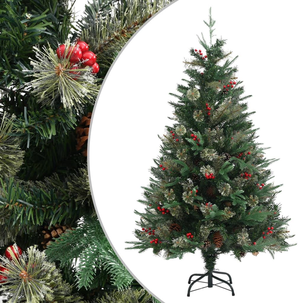 Albero di Natale con Pigne Verde 120 cm in PVC e PE - homemem39