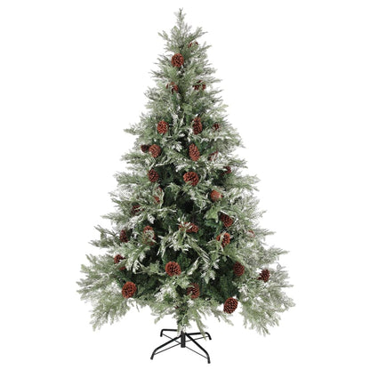 Albero di Natale con Pigne Verde e Bianco 120 cm in PVC e PE - homemem39