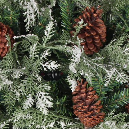 Albero di Natale con Pigne Verde e Bianco 225 cm in PVC e PE - homemem39