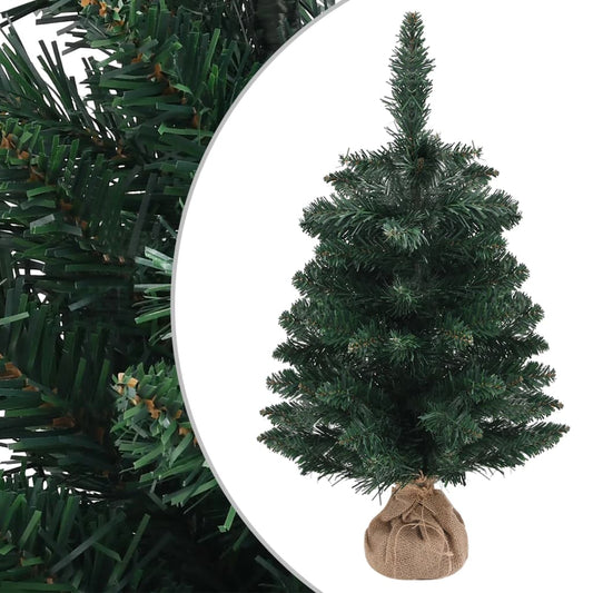 Albero di Natale Artificiale con Supporto Verde 60 cm PVC - homemem39