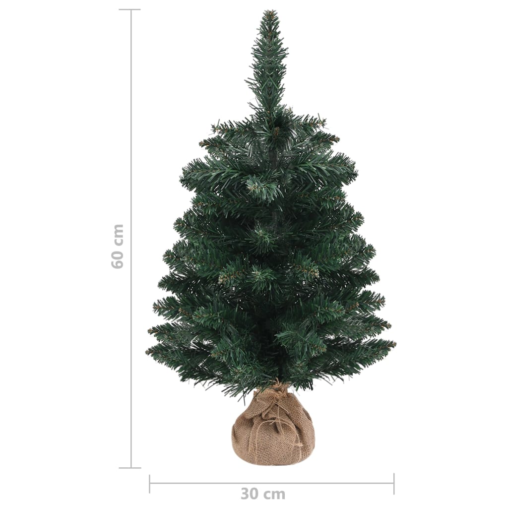 Albero di Natale Artificiale con Supporto Verde 60 cm PVC - homemem39