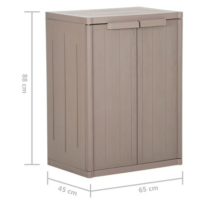 Armadio da Giardino Marrone 65x45x88 cm in PP Aspetto Legno - homemem39