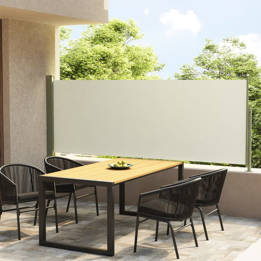 Tenda Laterale Retrattile per Patio 117x300 cm Crema - homemem39