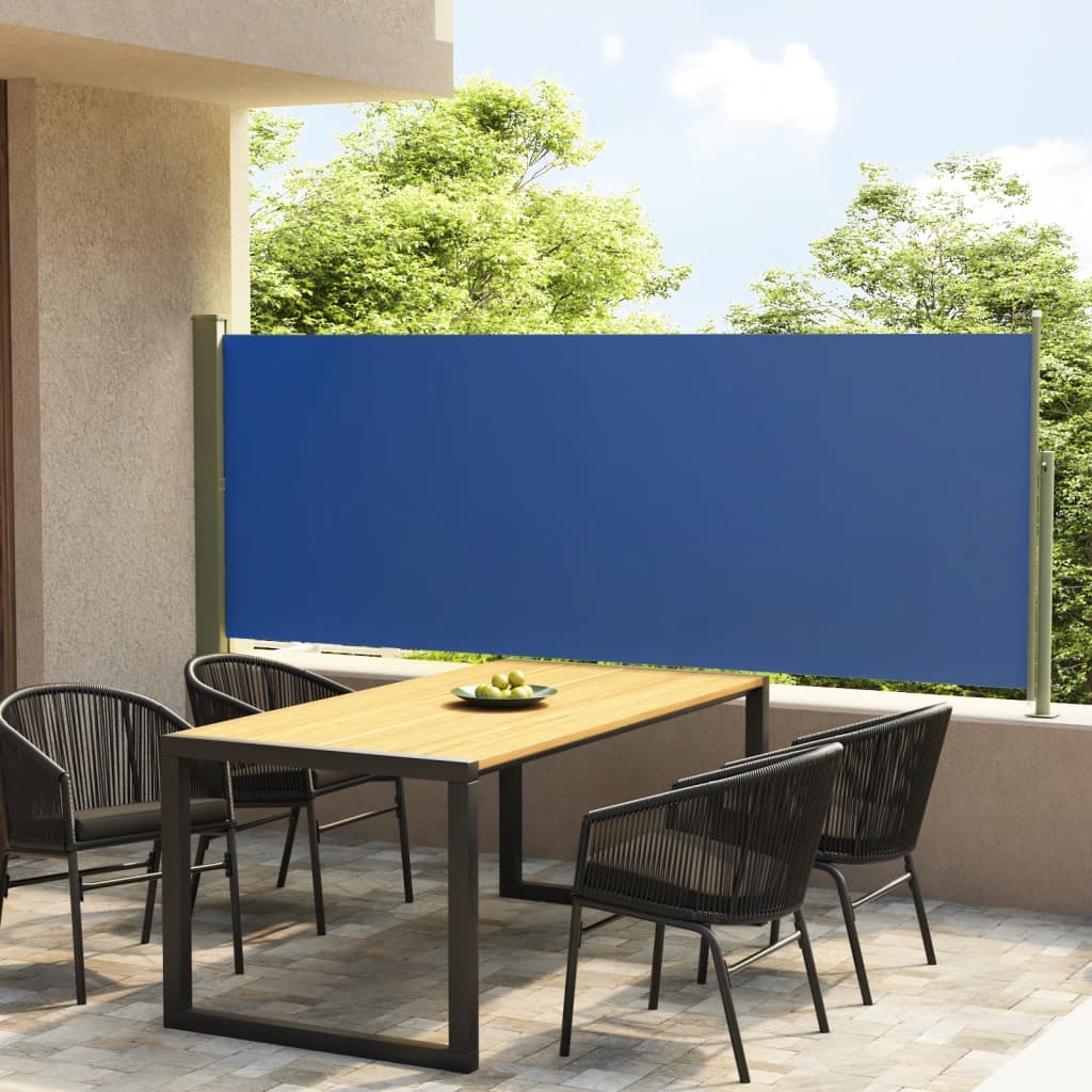 Tenda Laterale Retrattile per Patio 117x300 cm Blu - homemem39