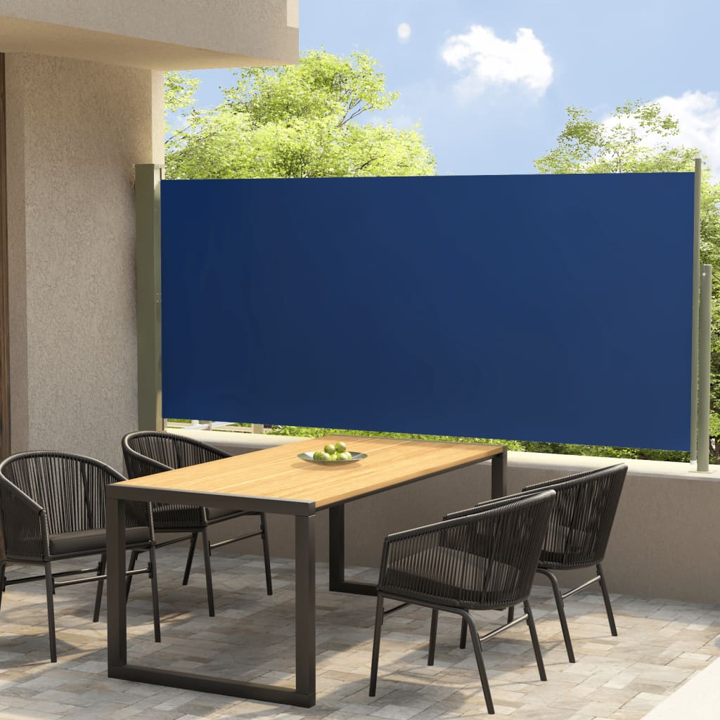 Tenda Laterale Retrattile per Patio 140x300 cm Blu - homemem39