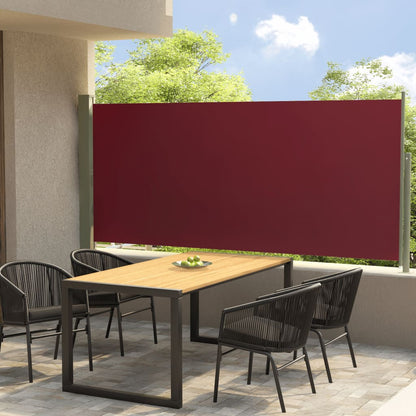 Tenda Laterale Retrattile per Patio 140x300 cm Rossa - homemem39