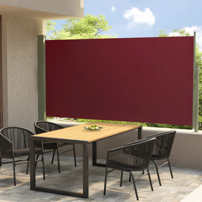 Tenda Laterale Retrattile per Patio 160x300 cm Rossa - homemem39