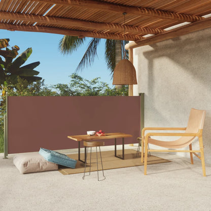 Tenda Laterale Retrattile per Patio 117x300 cm Marrone - homemem39