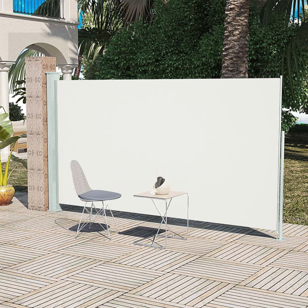 Tenda Laterale Retrattile per Patio 160x300 cm Crema - homemem39