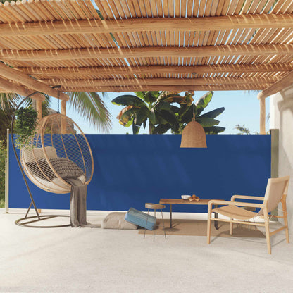 Tenda Laterale Retrattile per Patio 160x500 cm Blu - homemem39