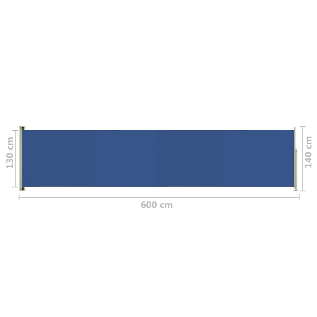 Tenda Laterale Retrattile per Patio 140x600 cm Blu - homemem39