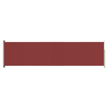 Tenda da Sole Laterale Retrattile per Patio 160x600 cm Rossa - homemem39