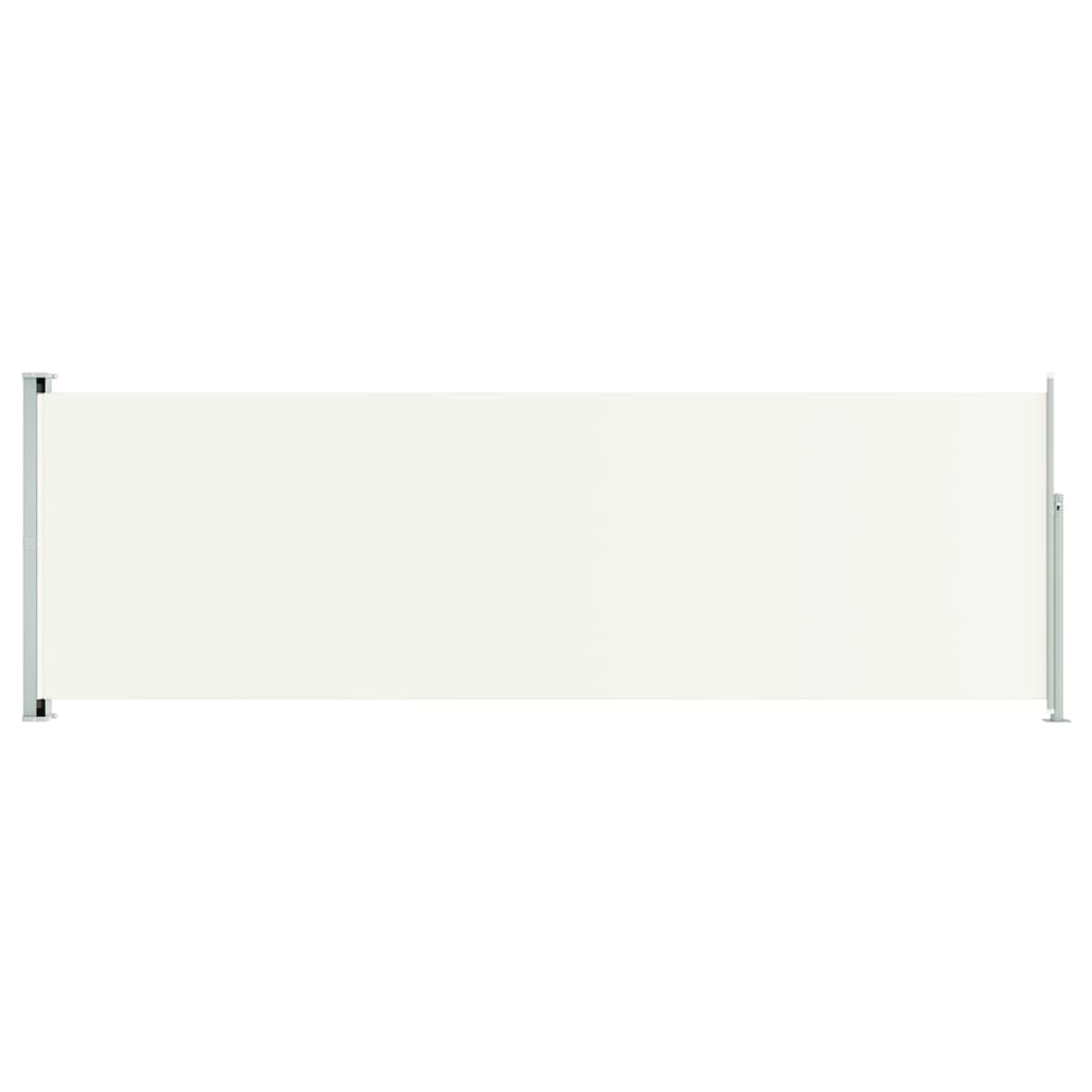 Tenda da Sole Laterale Retrattile per Patio 200x600 cm Crema - homemem39